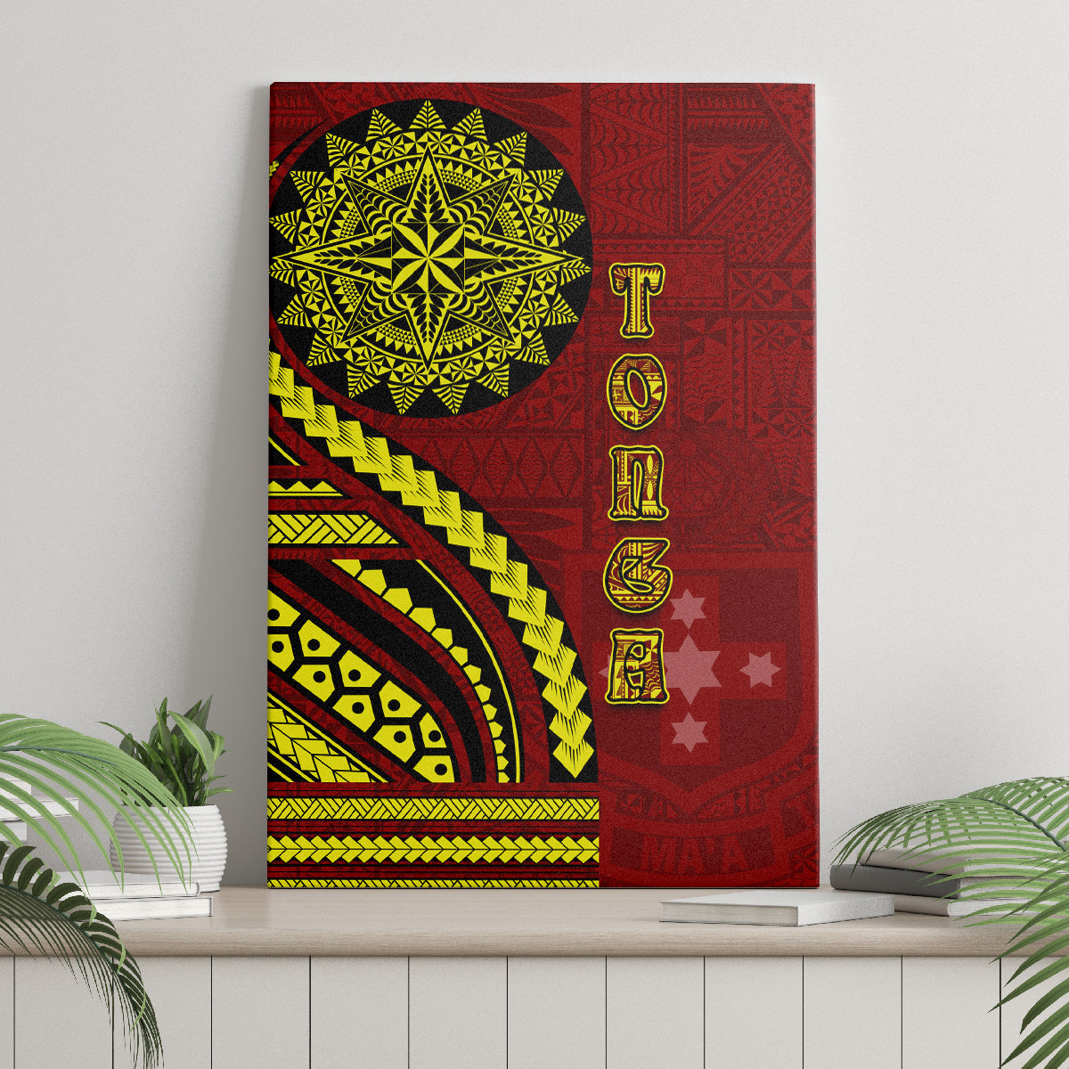 Kolisi Tonga Atele Canvas Wall Art Ngatu and Polynesian Pattern LT03 - Polynesian Pride