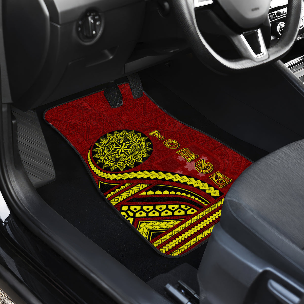 Kolisi Tonga Atele Car Mats Ngatu and Polynesian Pattern LT03 - Polynesian Pride
