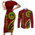 Kolisi Tonga Atele Couples Matching Short Sleeve Bodycon Dress and Long Sleeve Button Shirt Ngatu and Polynesian Pattern