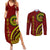 Kolisi Tonga Atele Couples Matching Summer Maxi Dress and Long Sleeve Button Shirt Ngatu and Polynesian Pattern