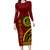 Kolisi Tonga Atele Family Matching Long Sleeve Bodycon Dress and Hawaiian Shirt Ngatu and Polynesian Pattern