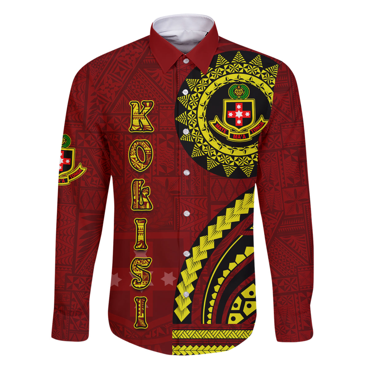 Kolisi Tonga Atele Family Matching Short Sleeve Bodycon Dress and Hawaiian Shirt Ngatu and Polynesian Pattern