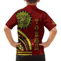 Kolisi Tonga Atele Family Matching Tank Maxi Dress and Hawaiian Shirt Ngatu and Polynesian Pattern LT03 - Polynesian Pride