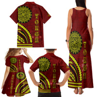 Kolisi Tonga Atele Family Matching Tank Maxi Dress and Hawaiian Shirt Ngatu and Polynesian Pattern LT03 - Polynesian Pride