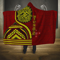 Kolisi Tonga Atele Hooded Blanket Ngatu and Polynesian Pattern LT03 One Size Red - Polynesian Pride