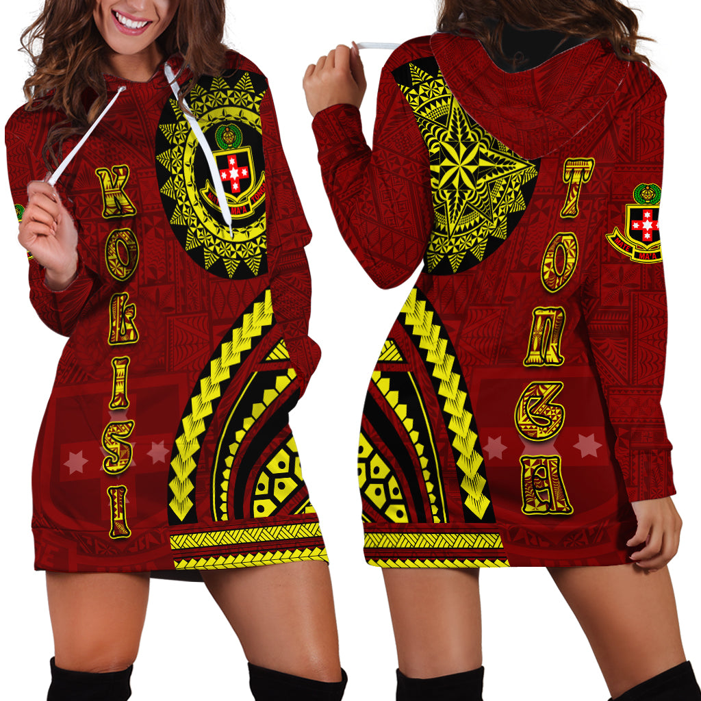 Kolisi Tonga Atele Hoodie Dress Ngatu and Polynesian Pattern LT03 - Polynesian Pride