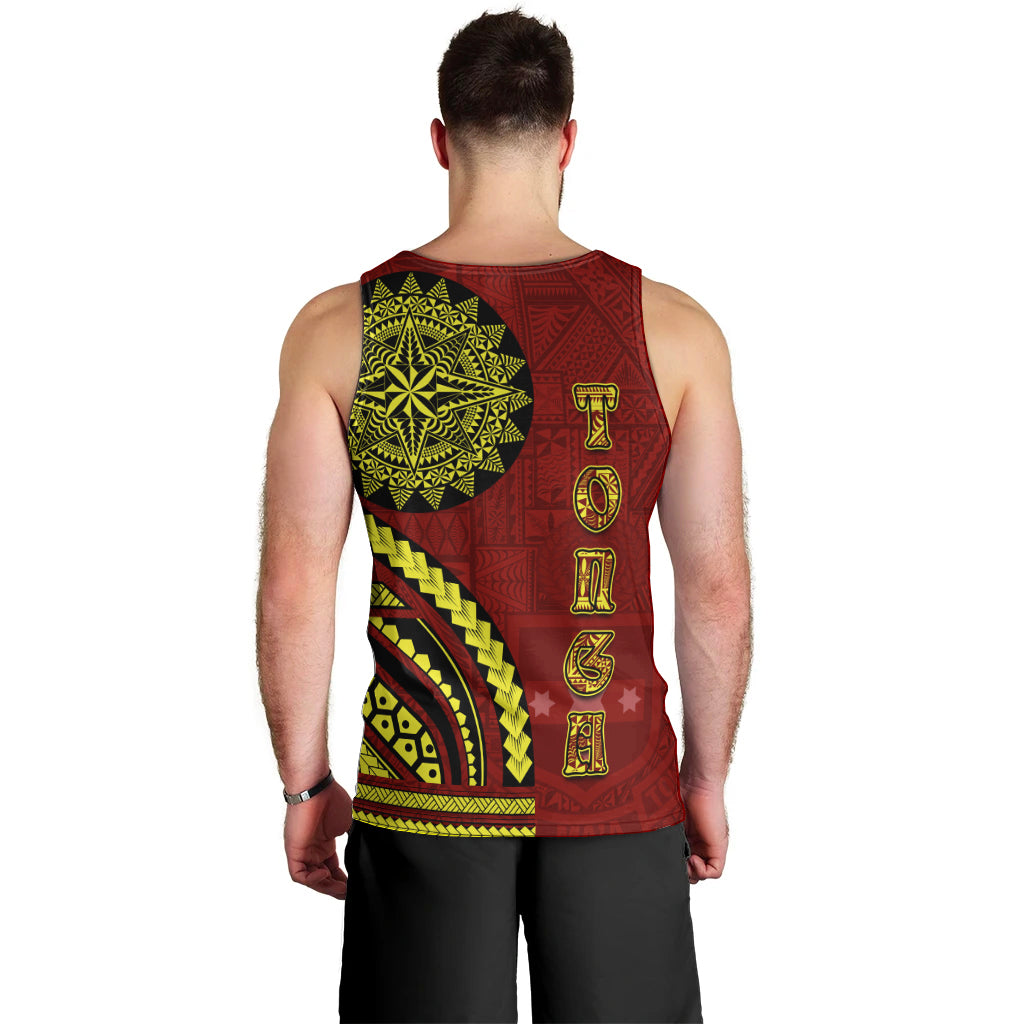 Kolisi Tonga Atele Men Tank Top Ngatu and Polynesian Pattern LT03 - Polynesian Pride