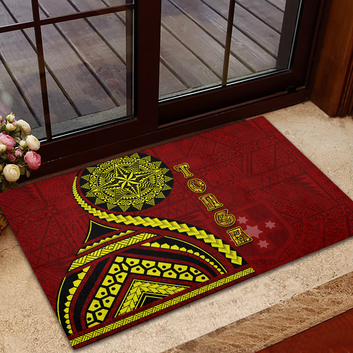 Kolisi Tonga Atele Rubber Doormat Ngatu and Polynesian Pattern LT03 - Polynesian Pride