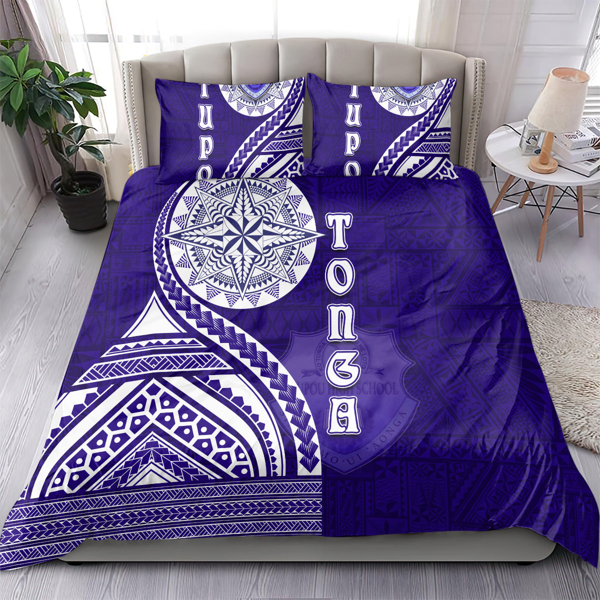 Tupou College Toloa Bedding Set Ngatu and Polynesian Pattern LT03 - Polynesian Pride