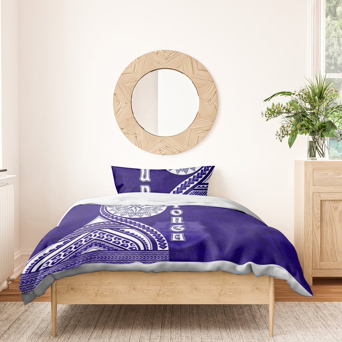 Tupou College Toloa Bedding Set Ngatu and Polynesian Pattern LT03 - Polynesian Pride