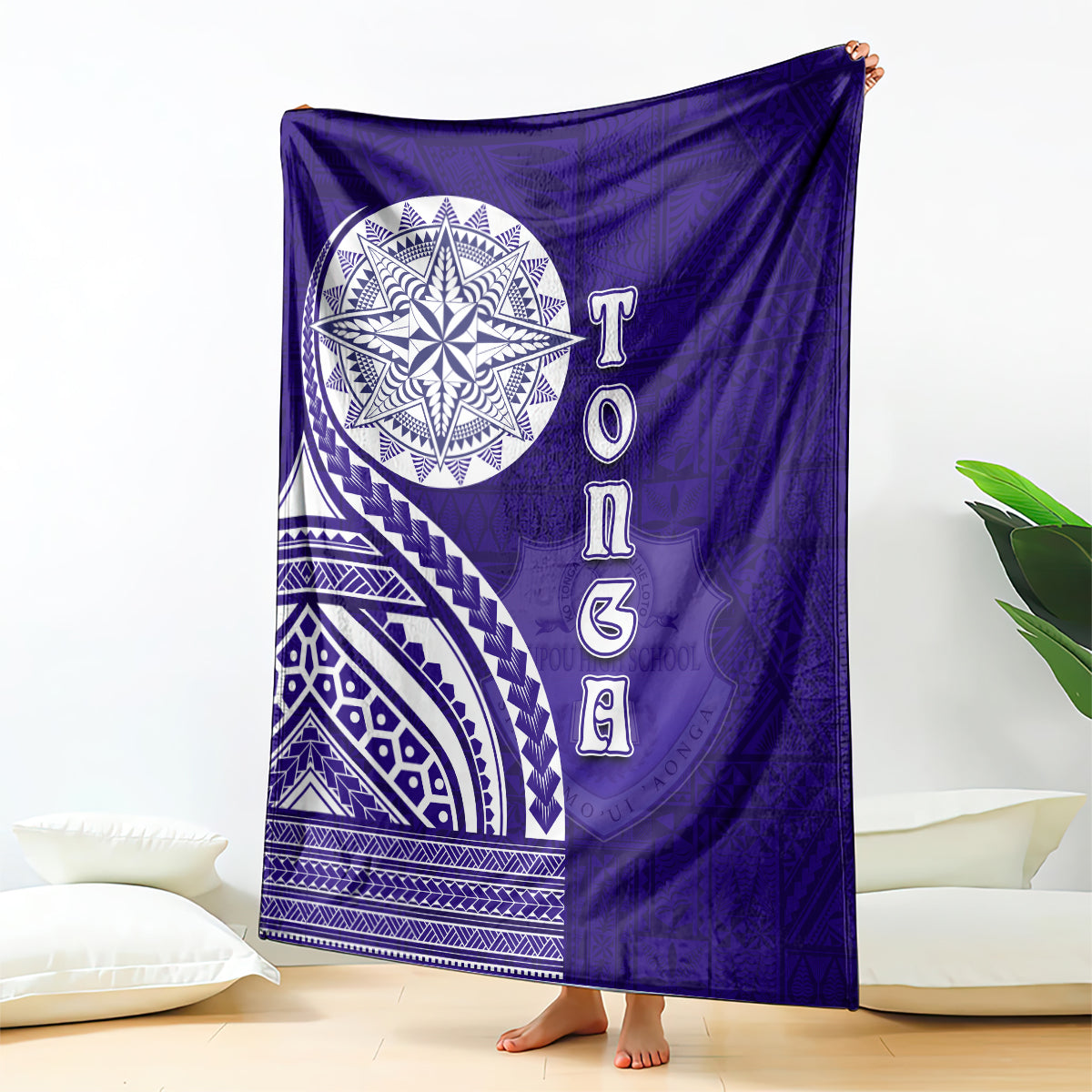 Tupou College Toloa Blanket Ngatu and Polynesian Pattern LT03 - Polynesian Pride