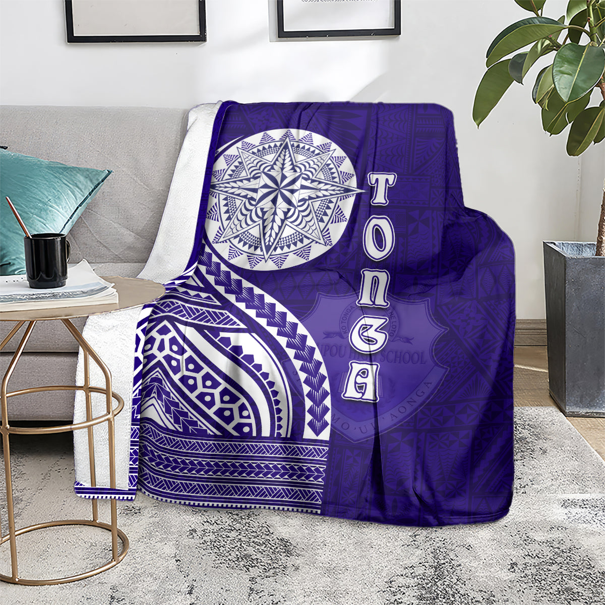 Tupou College Toloa Blanket Ngatu and Polynesian Pattern LT03 - Polynesian Pride