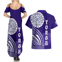 Tupou College Toloa Couples Matching Summer Maxi Dress and Hawaiian Shirt Ngatu and Polynesian Pattern LT03 - Polynesian Pride