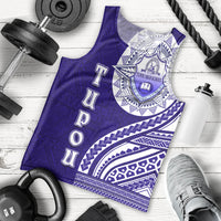 Tupou College Toloa Men Tank Top Ngatu and Polynesian Pattern LT03 - Polynesian Pride