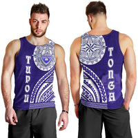 Tupou College Toloa Men Tank Top Ngatu and Polynesian Pattern LT03 - Polynesian Pride