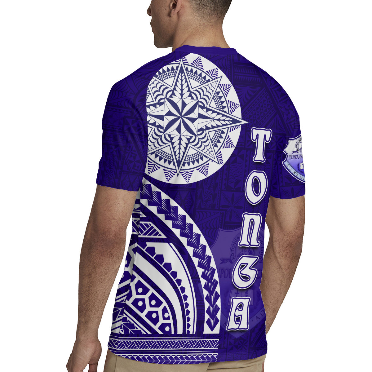 Tupou College Toloa Rugby Jersey Ngatu and Polynesian Pattern LT03 - Polynesian Pride