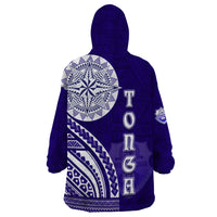 Tupou College Toloa Wearable Blanket Hoodie Ngatu and Polynesian Pattern
