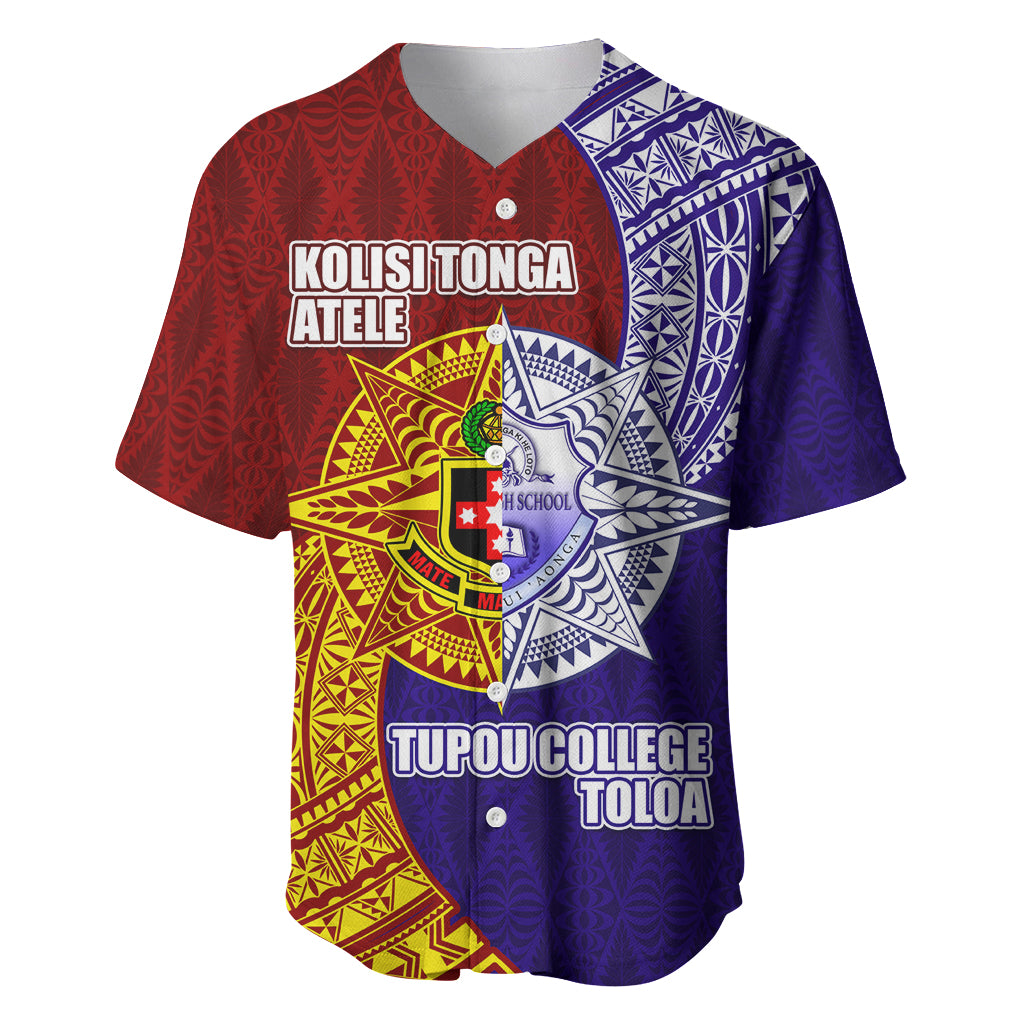 Kolisi Tonga Atele and Tupou College Toloa Baseball Jersey Ngatu and Polynesian Spiral Pattern