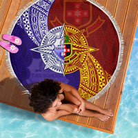 Kolisi Tonga Atele and Tupou College Toloa Beach Blanket Ngatu and Polynesian Spiral Pattern LT03 - Polynesian Pride