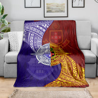 Kolisi Tonga Atele and Tupou College Toloa Blanket Ngatu and Polynesian Spiral Pattern LT03 - Polynesian Pride