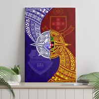Kolisi Tonga Atele and Tupou College Toloa Canvas Wall Art Ngatu and Polynesian Spiral Pattern LT03 - Polynesian Pride