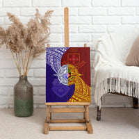 Kolisi Tonga Atele and Tupou College Toloa Canvas Wall Art Ngatu and Polynesian Spiral Pattern LT03 - Polynesian Pride