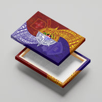 Kolisi Tonga Atele and Tupou College Toloa Canvas Wall Art Ngatu and Polynesian Spiral Pattern LT03 - Polynesian Pride