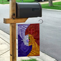 Kolisi Tonga Atele and Tupou College Toloa Garden Flag Ngatu and Polynesian Spiral Pattern LT03 - Polynesian Pride
