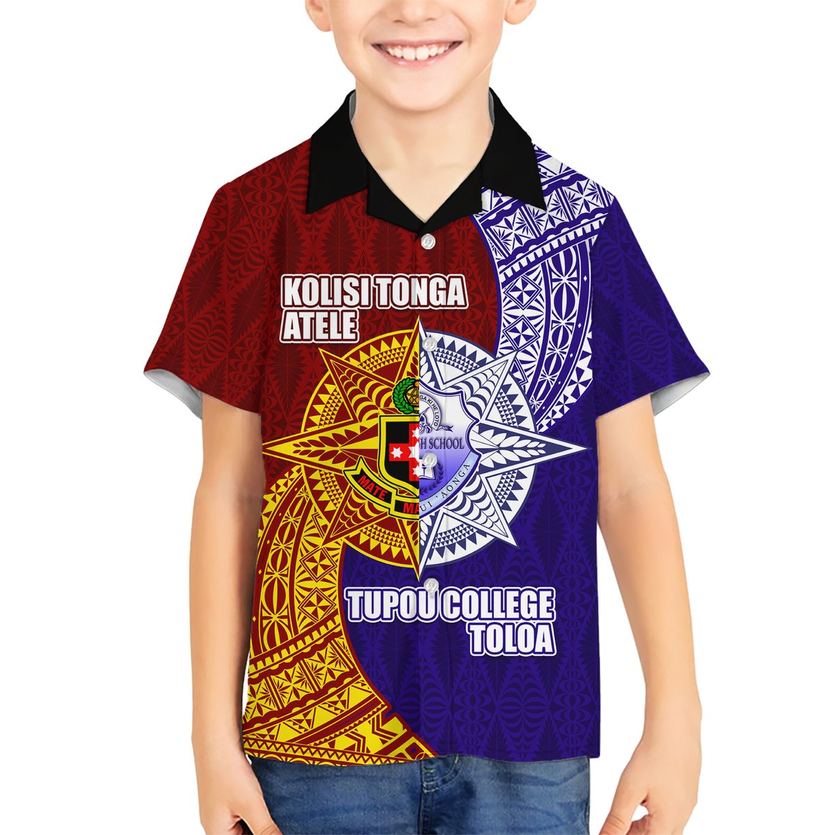 Kolisi Tonga Atele and Tupou College Toloa Hawaiian Shirt Ngatu and Polynesian Spiral Pattern LT03 - Polynesian Pride