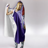 Kolisi Tonga Atele and Tupou College Toloa Hooded Blanket Ngatu and Polynesian Spiral Pattern LT03 - Polynesian Pride