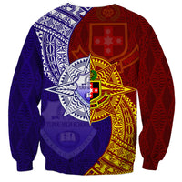 Kolisi Tonga Atele and Tupou College Toloa Sweatshirt Ngatu and Polynesian Spiral Pattern LT03 - Polynesian Pride