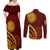 Tonga High School Couples Matching Off Shoulder Maxi Dress and Long Sleeve Button Shirt Ngatu and Polynesian Pattern