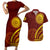 Tonga High School Couples Matching Short Sleeve Bodycon Dress and Hawaiian Shirt Ngatu and Polynesian Pattern