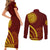 Tonga High School Couples Matching Short Sleeve Bodycon Dress and Long Sleeve Button Shirt Ngatu and Polynesian Pattern