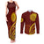 Tonga High School Couples Matching Tank Maxi Dress and Long Sleeve Button Shirt Ngatu and Polynesian Pattern