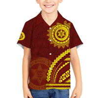 Tonga High School Family Matching Puletasi and Hawaiian Shirt Ngatu and Polynesian Pattern