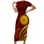 Tonga High School Short Sleeve Bodycon Dress Ngatu and Polynesian Pattern