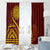 Tonga High School Window Curtain Ngatu and Polynesian Pattern