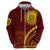 Tonga High School Zip Hoodie Ngatu and Polynesian Pattern