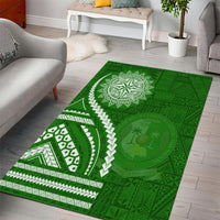 Liahona High School Area Rug Ngatu and Polynesian Pattern