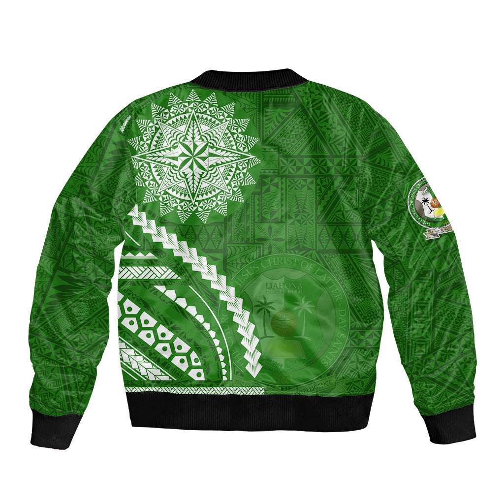 Liahona High School Bomber Jacket Ngatu and Polynesian Pattern LT03 - Polynesian Pride