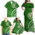 Liahona High School Family Matching Off Shoulder Maxi Dress and Hawaiian Shirt Ngatu and Polynesian Pattern