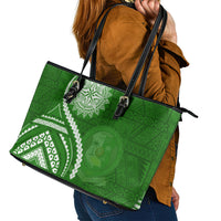 Liahona High School Leather Tote Bag Ngatu and Polynesian Pattern LT03 - Polynesian Pride