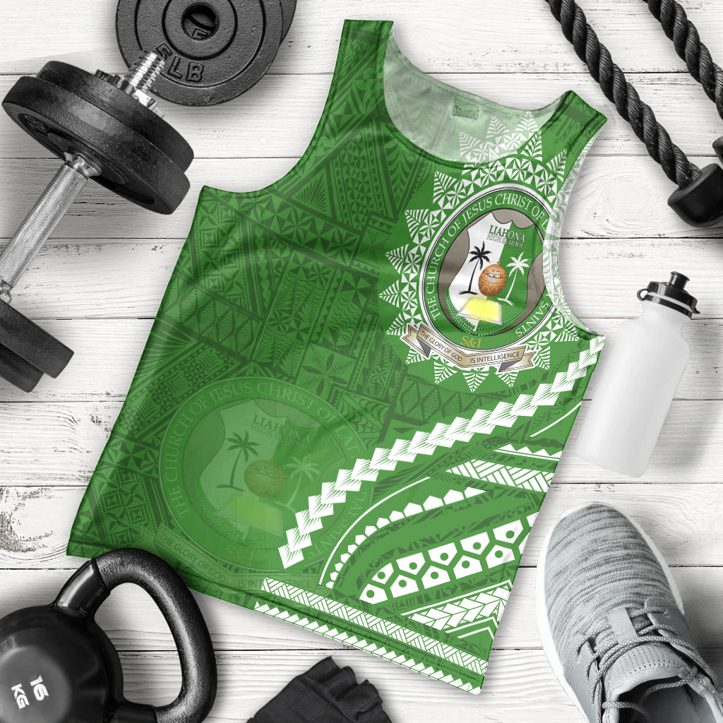 Liahona High School Men Tank Top Ngatu and Polynesian Pattern LT03 - Polynesian Pride