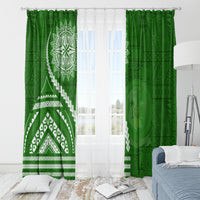 Liahona High School Window Curtain Ngatu and Polynesian Pattern LT03 - Polynesian Pride