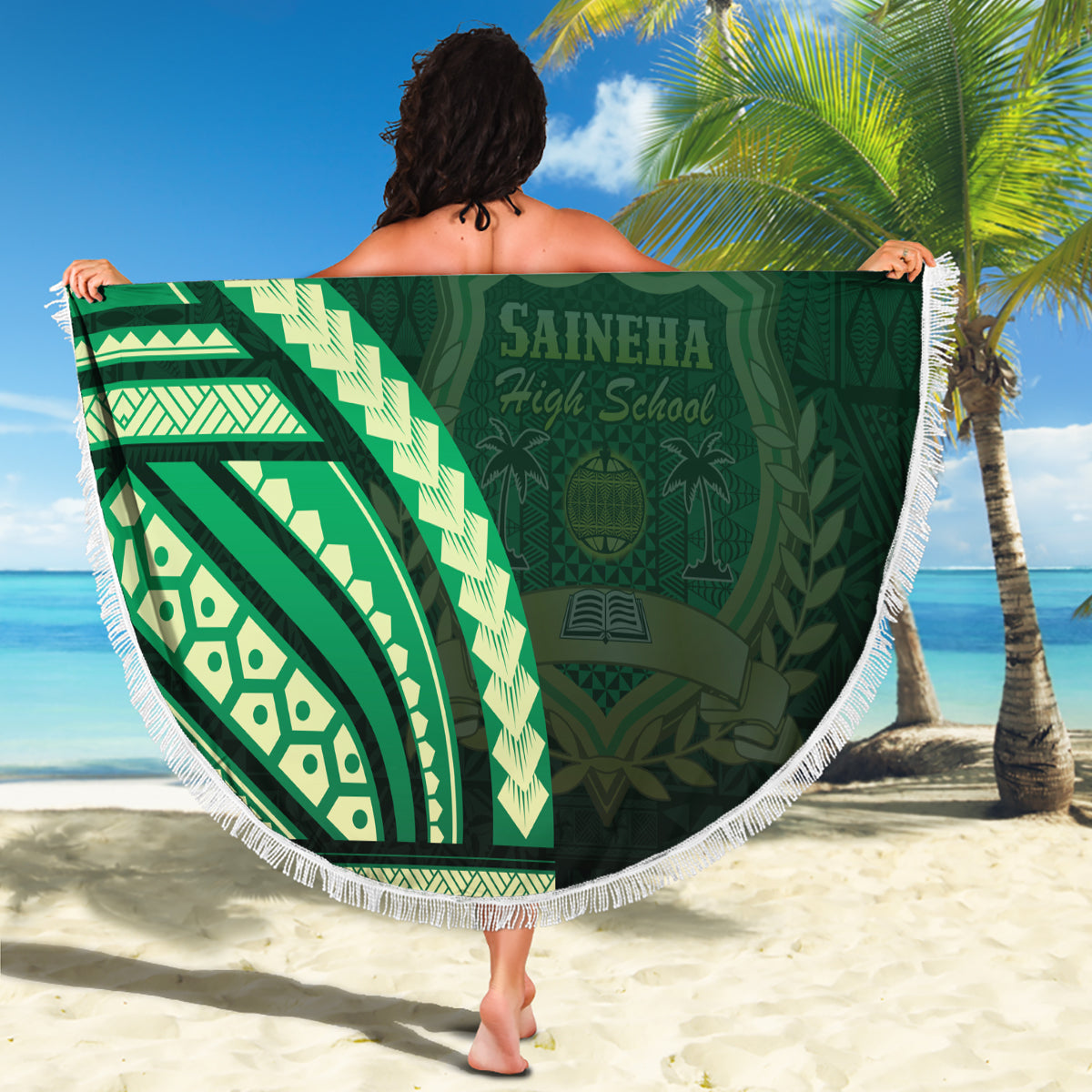 Saineha High School Beach Blanket Ngatu and Polynesian Pattern LT03 - Polynesian Pride