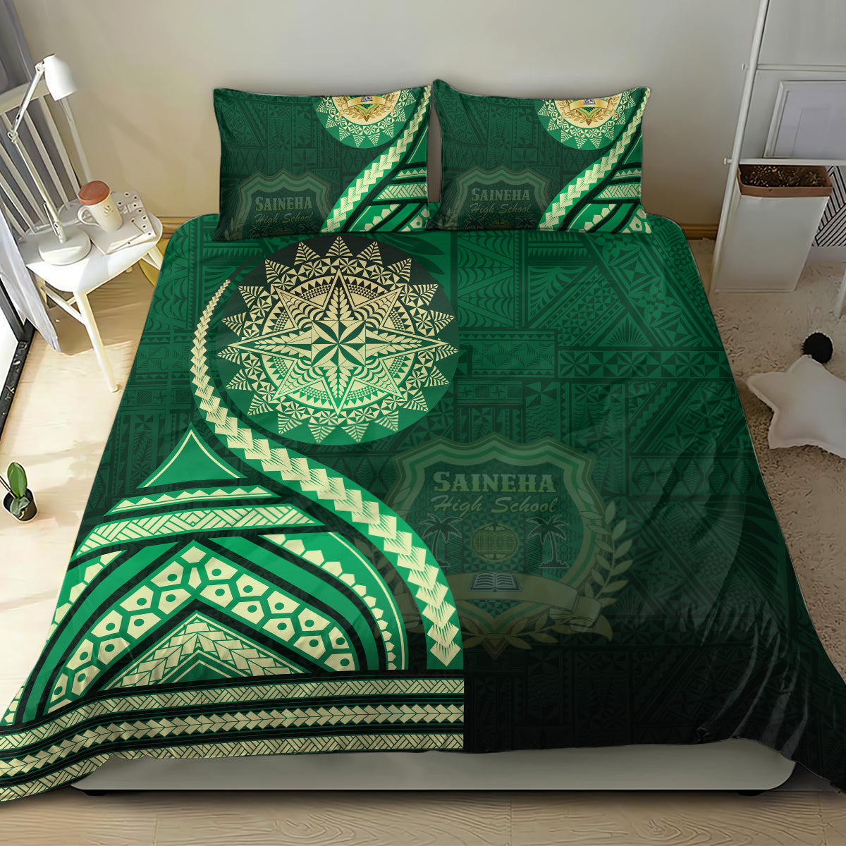 Saineha High School Bedding Set Ngatu and Polynesian Pattern LT03 - Polynesian Pride
