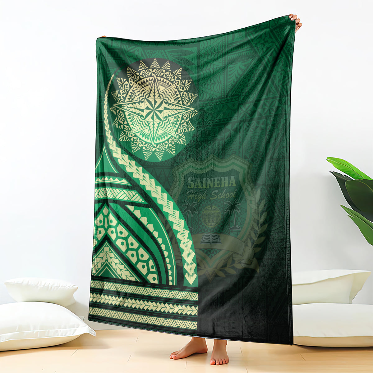 Saineha High School Blanket Ngatu and Polynesian Pattern LT03 - Polynesian Pride