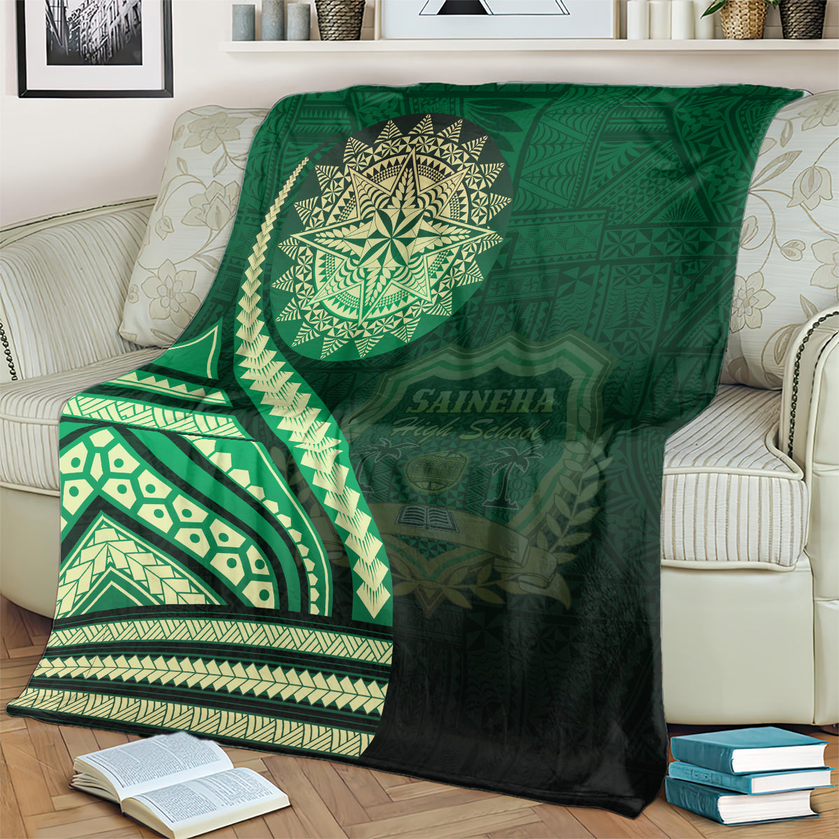 Saineha High School Blanket Ngatu and Polynesian Pattern LT03 - Polynesian Pride