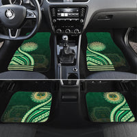 Saineha High School Car Mats Ngatu and Polynesian Pattern LT03 Set 4pcs Green - Polynesian Pride